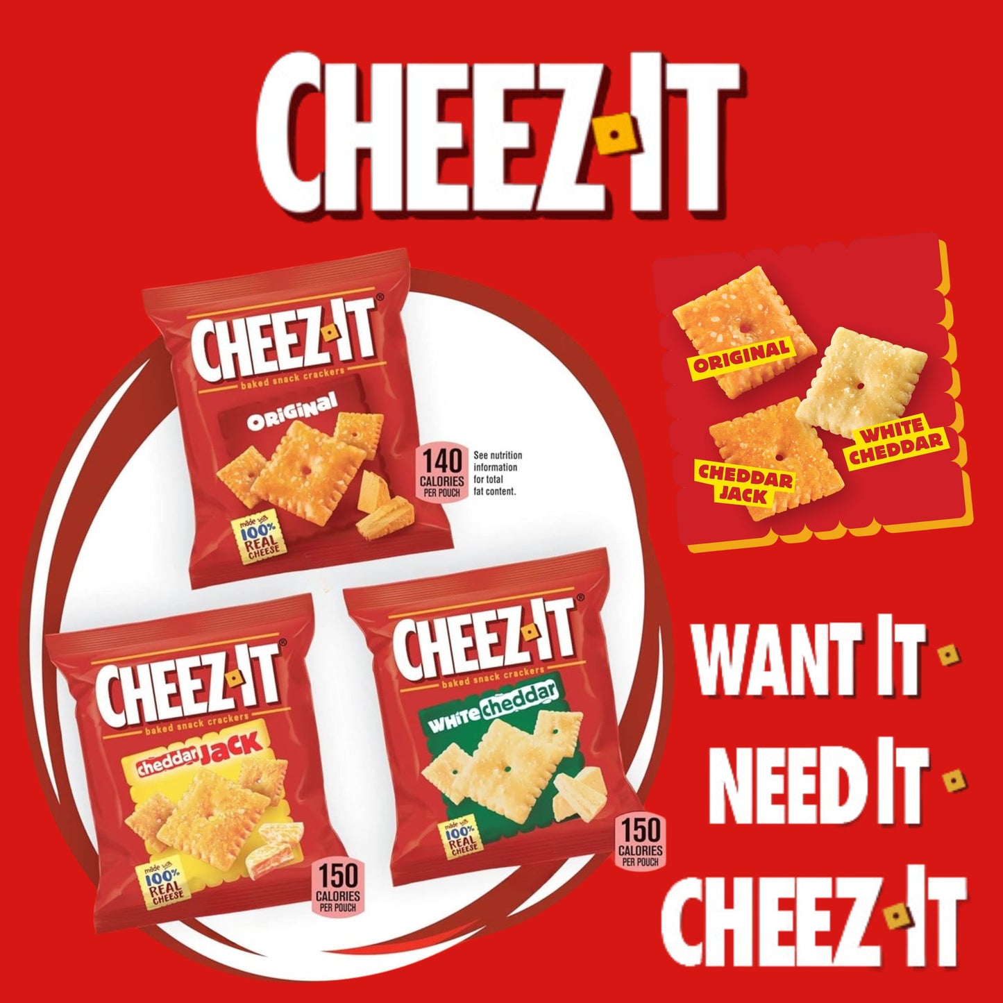 CHEEZ-IT - Cheese Crackers - USA - (All Flavors)