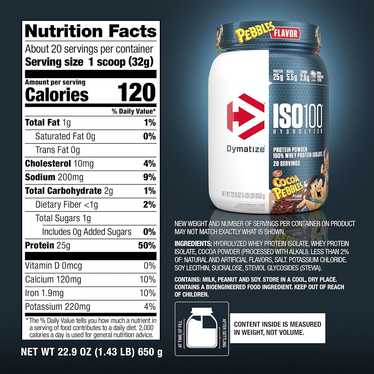 Dymatize ISO100 - Hydrolyzed Protein Powder - 100% Whey Isolate - (Multiple Flavors)