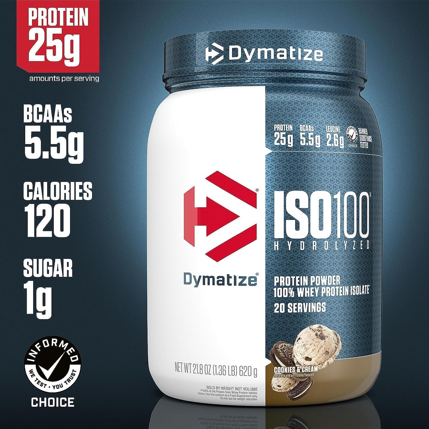 Dymatize ISO100 - Hydrolyzed Protein Powder - 100% Whey Isolate - (Multiple Flavors)
