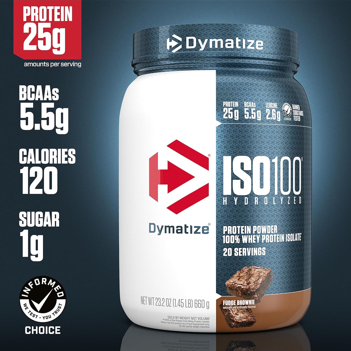 Dymatize ISO100 - Hydrolyzed Protein Powder - 100% Whey Isolate - (Multiple Flavors)