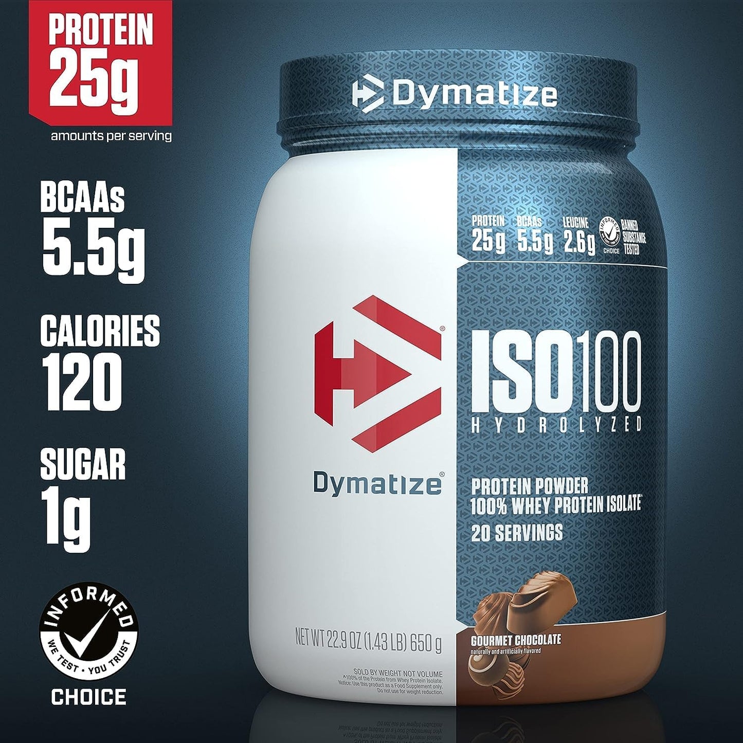 Dymatize ISO100 - Hydrolyzed Protein Powder - 100% Whey Isolate - (Multiple Flavors)