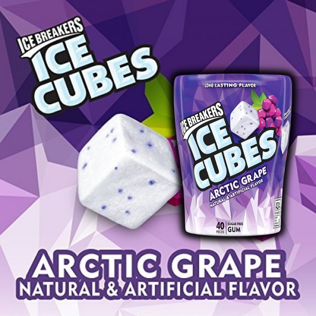 ICE BREAKERS - Ice Cubes - Chewing Gum Bottle - USA
