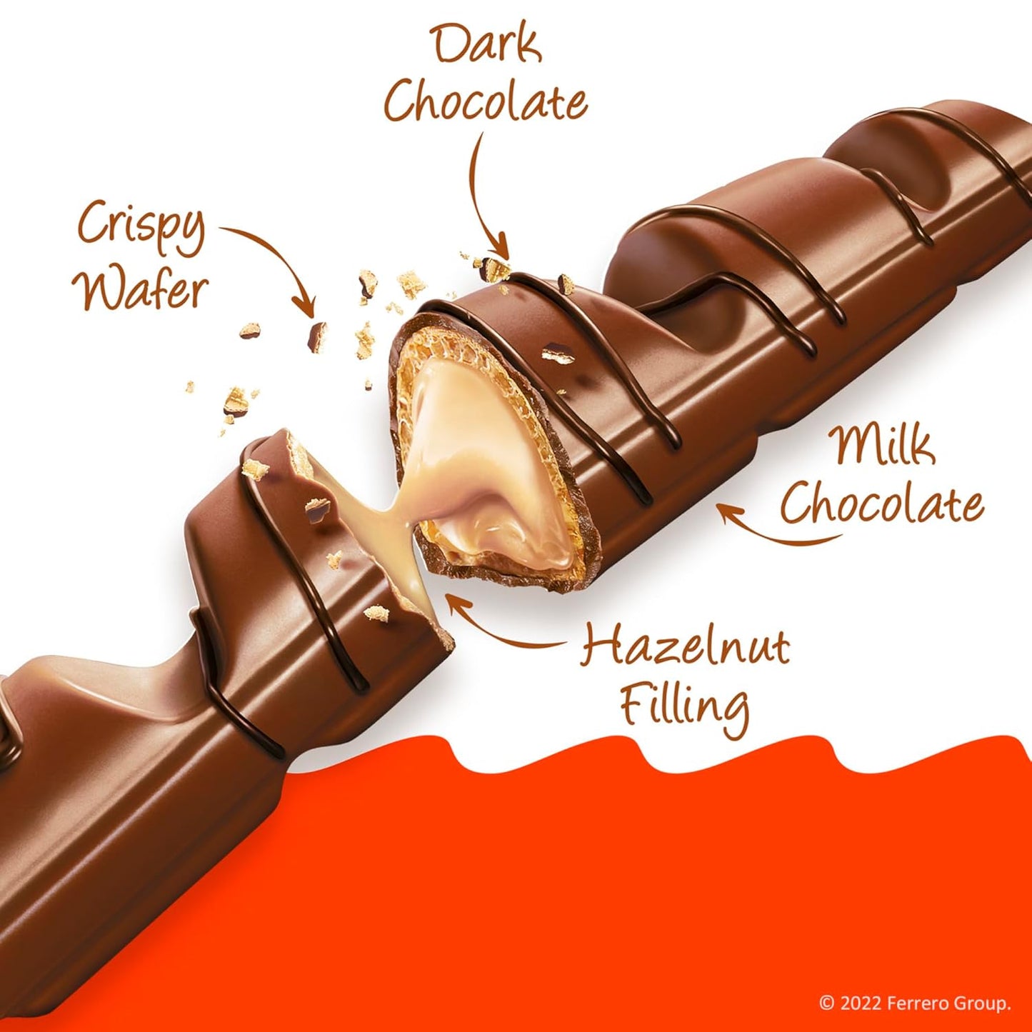 Kinder Bueno - Milk Chocolate and Hazelnut Cream - Crispy Chocolate Bite