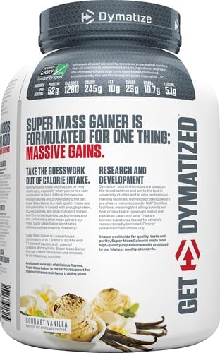 Dymatize - Super Mass Gainer - Protein Powder - Gain Strength & Size (Gourmet Vanilla)