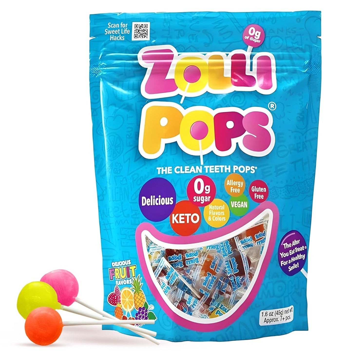Zollipops | Clean Teeth Zolli Drops, Lollipops and Taffy | Sugar Free | Multi-Flavors