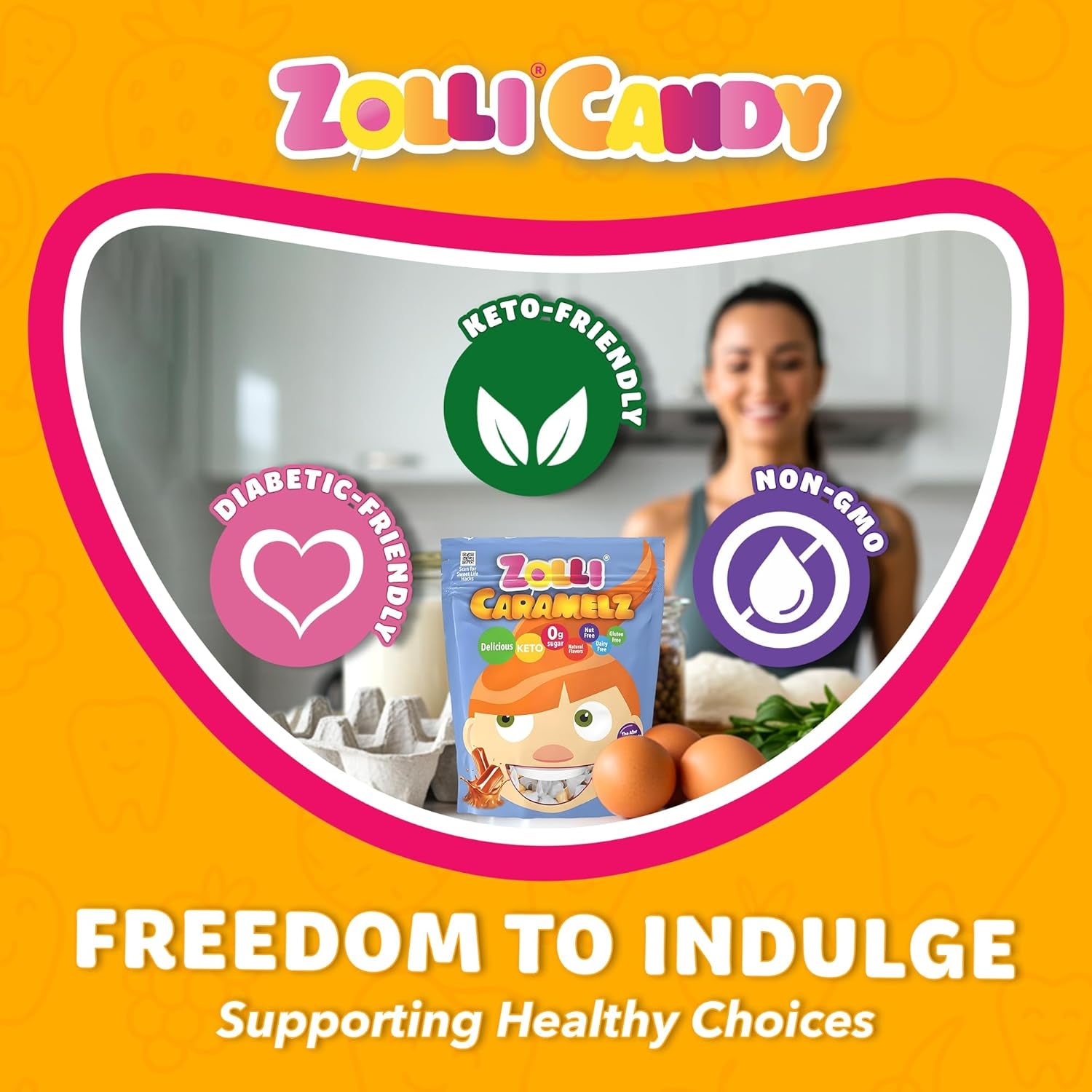 Zollipops | Sugar-Free Caramelz, 3Oz Bag