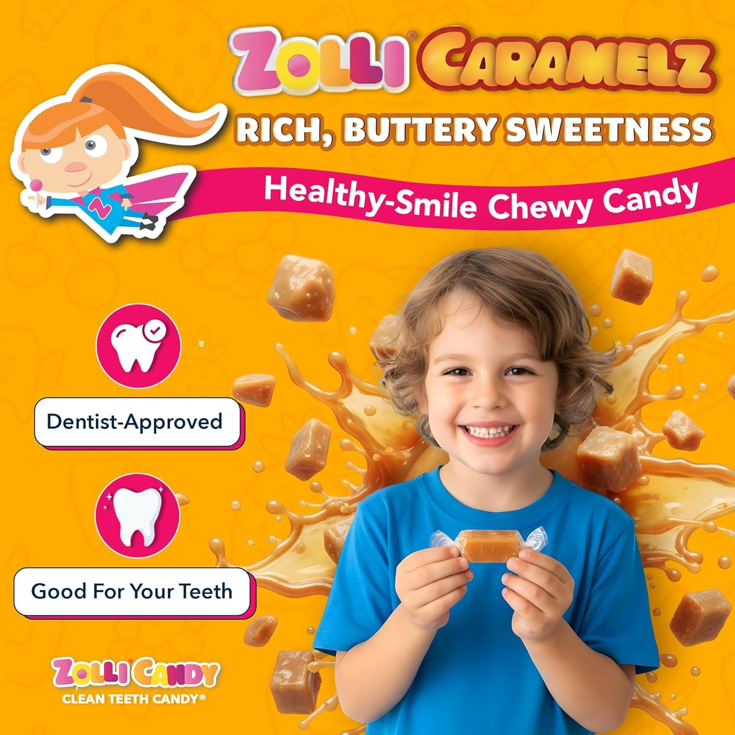 Zollipops | Sugar-Free Caramelz, 3Oz Bag