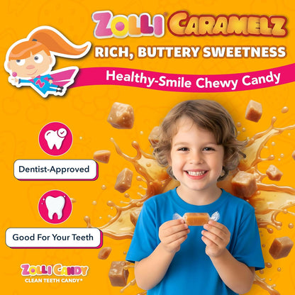 Zollipops | Sugar-Free Caramelz, 3Oz Bag
