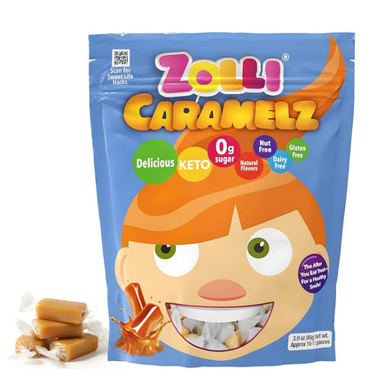 Zollipops | Sugar-Free Caramelz, 3Oz Bag