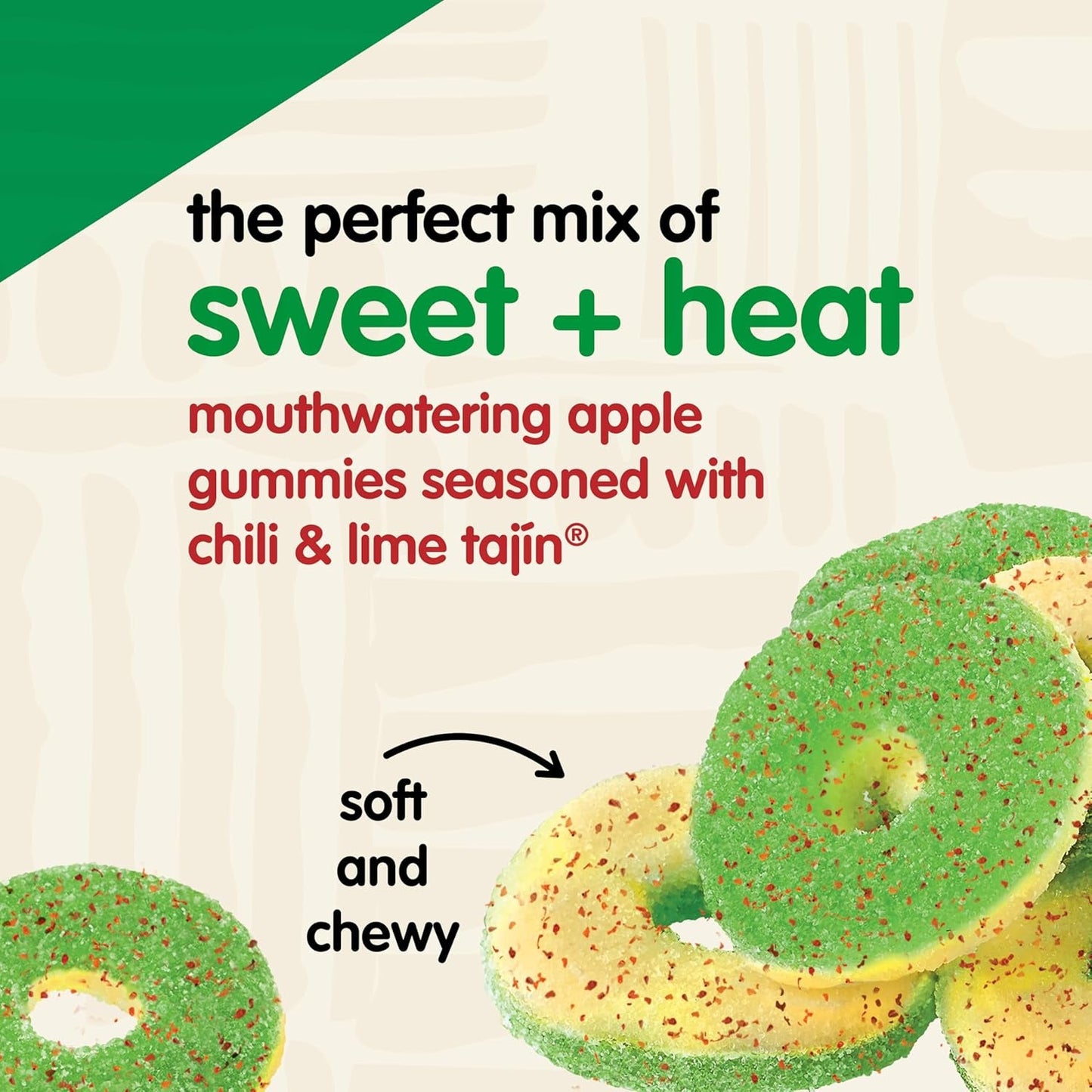 Snak Club | Rings | Sweet and Spicy Gummy Candy| Watermelon, Apple, Mango, Peach and Pineapple