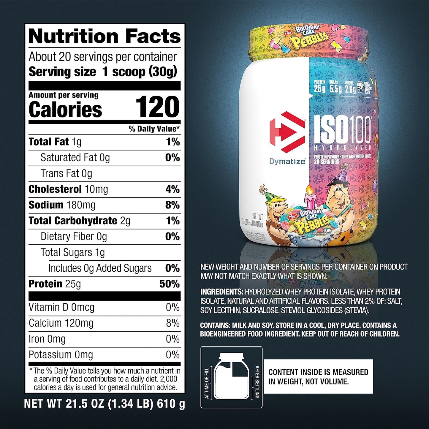 Dymatize ISO100 - Hydrolyzed Protein Powder - 100% Whey Isolate - (Multiple Flavors)