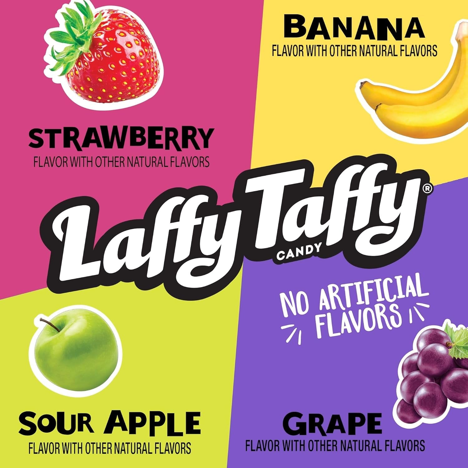 Laffy Taffy Candy | Banana and Assorted Fruit Flavors, Individually Wrapped Mini Bars