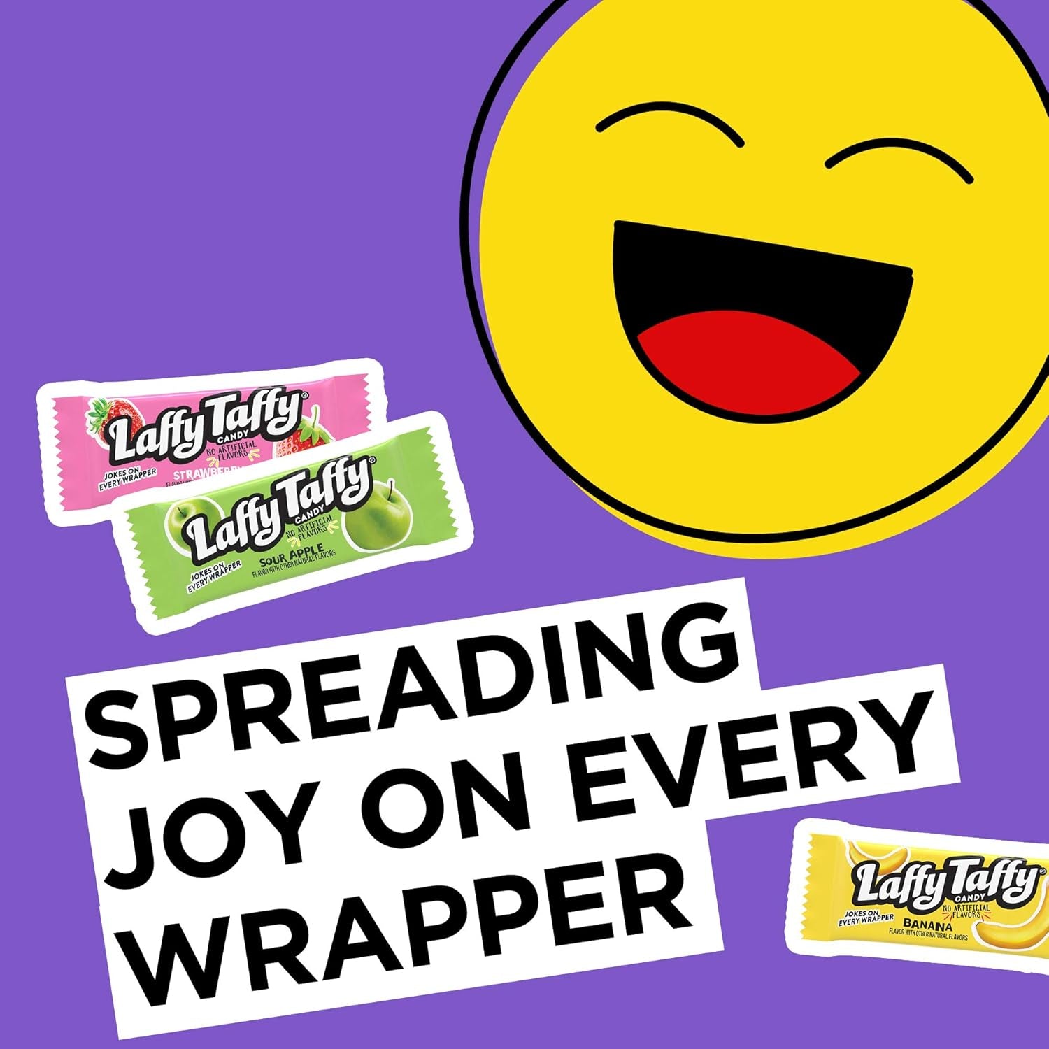 Laffy Taffy Candy | Banana and Assorted Fruit Flavors, Individually Wrapped Mini Bars