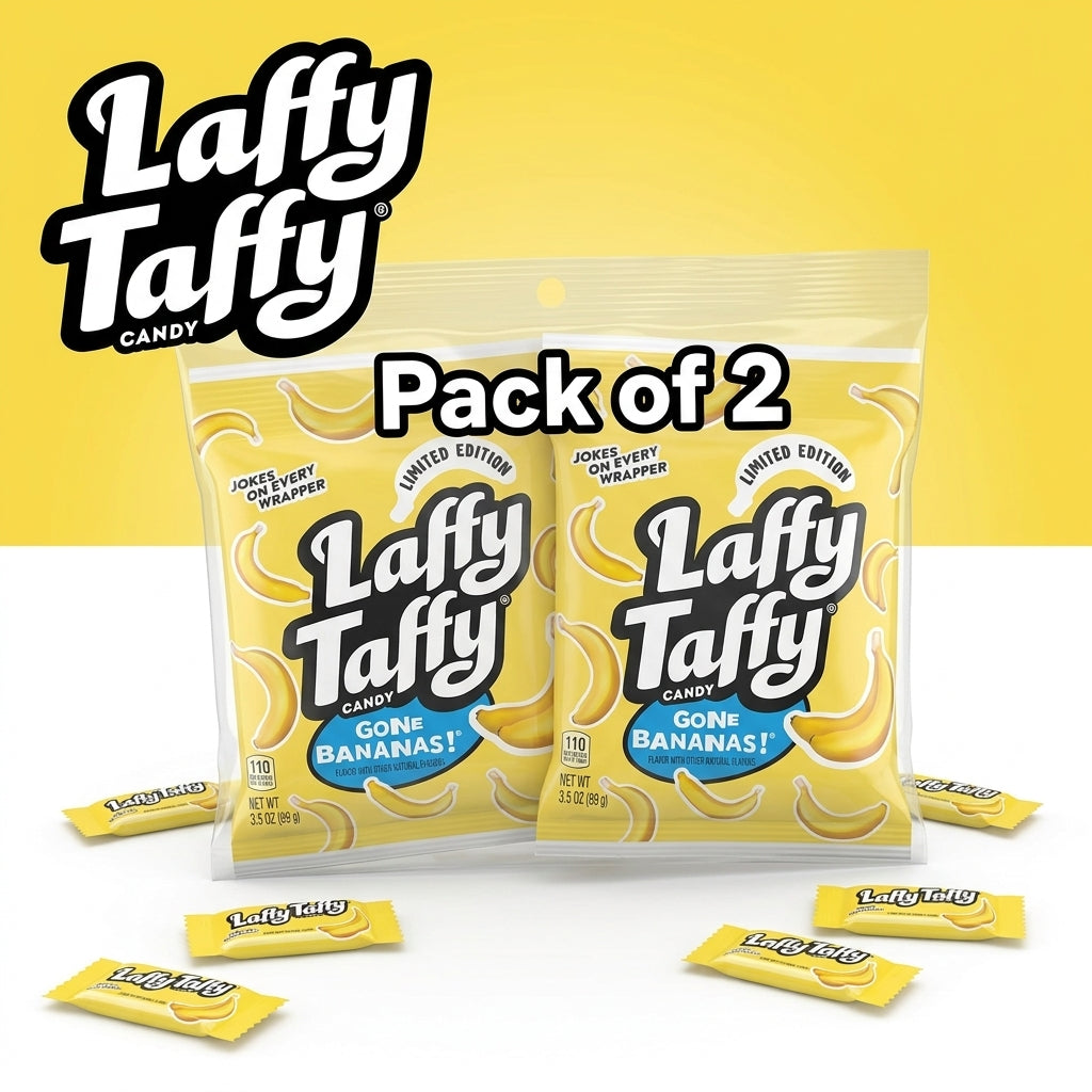 Laffy Taffy Candy | Banana and Assorted Fruit Flavors, Individually Wrapped Mini Bars
