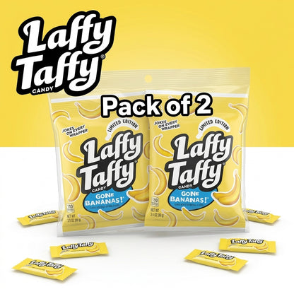 Laffy Taffy Candy | Banana and Assorted Fruit Flavors, Individually Wrapped Mini Bars