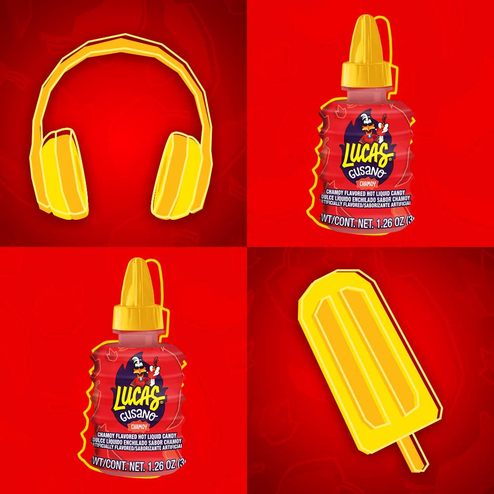 LUCAS | POLVOS | Powder and HOT Liquid (Watermelon and Chamoy)