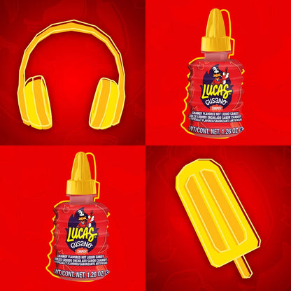 LUCAS | POLVOS | Powder and HOT Liquid (Watermelon and Chamoy)