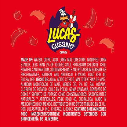 LUCAS | POLVOS | Powder and HOT Liquid (Watermelon and Chamoy)