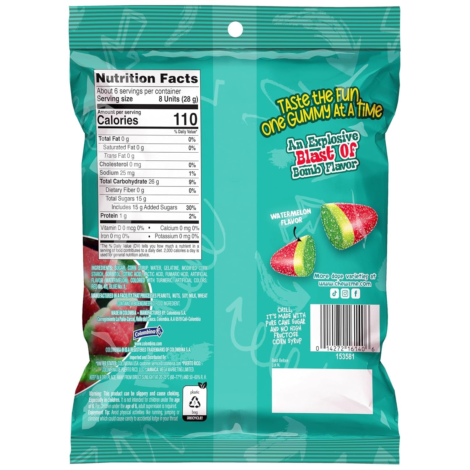 ChewzMe | Gummies | Watermelon, Gummy Brain, Tangy Turtlz and Sour Gummy Worms
