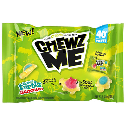 ChewzMe | Gummies | Watermelon, Gummy Brain, Tangy Turtlz and Sour Gummy Worms