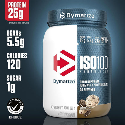 Dymatize ISO100 - Hydrolyzed Protein Powder - 100% Whey Isolate - (Multiple Flavors)