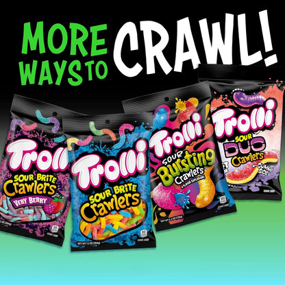 TROLLI | Sour Brite, Duo and Electric Crawlers | Gummy Worms