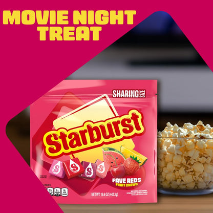 STARBURST | FaveREDS, Original Jelly Beans and Fruit Chews Candy | Resealable Bag