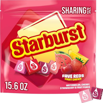STARBURST | FaveREDS, Original Jelly Beans and Fruit Chews Candy | Resealable Bag