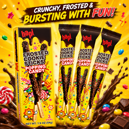 Hapi | Frosted Cookie Sticks Popping Candy (3 Sticks - Pack of 1)
