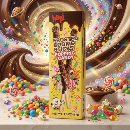 Hapi | Frosted Cookie Sticks Popping Candy (3 Sticks - Pack of 1)