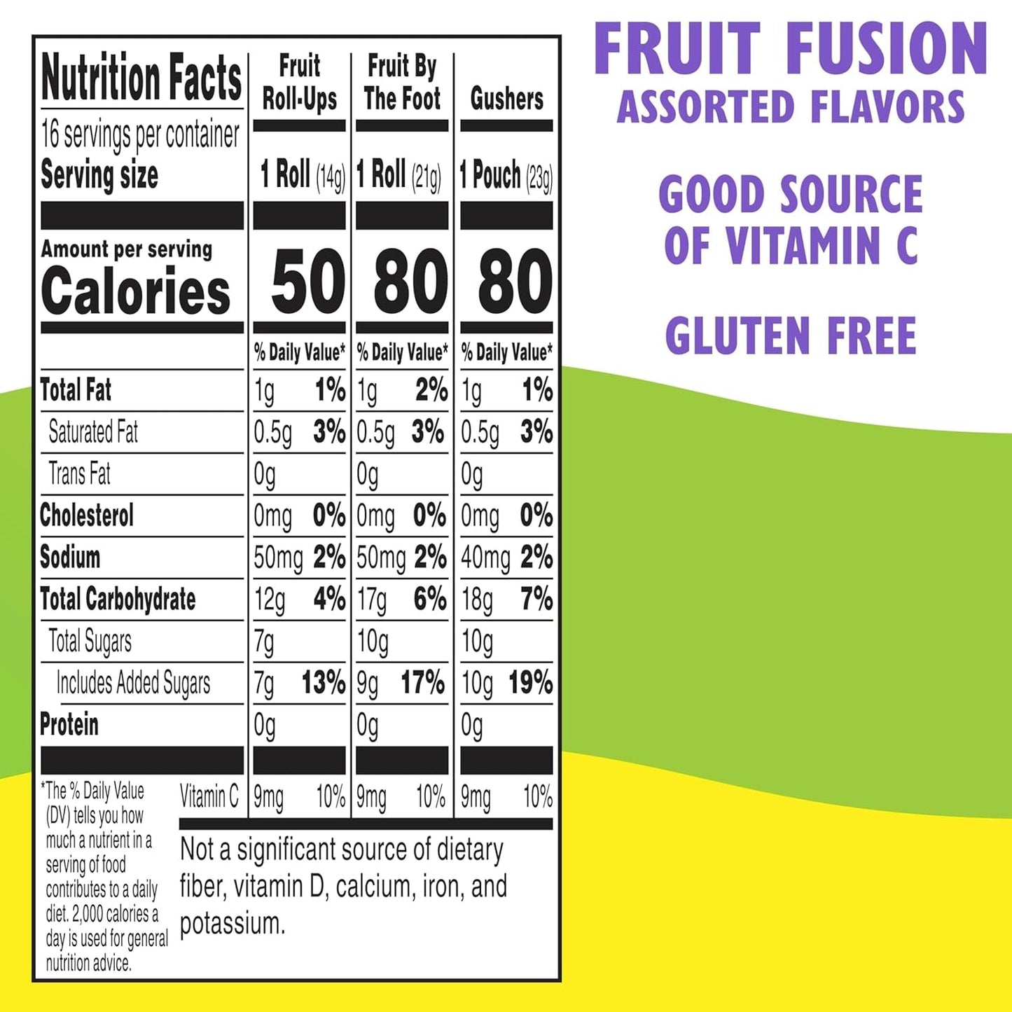 Fruit Roll-Ups | Fruit by the Foot and Gushers | Variety Pack, 16 Pouches