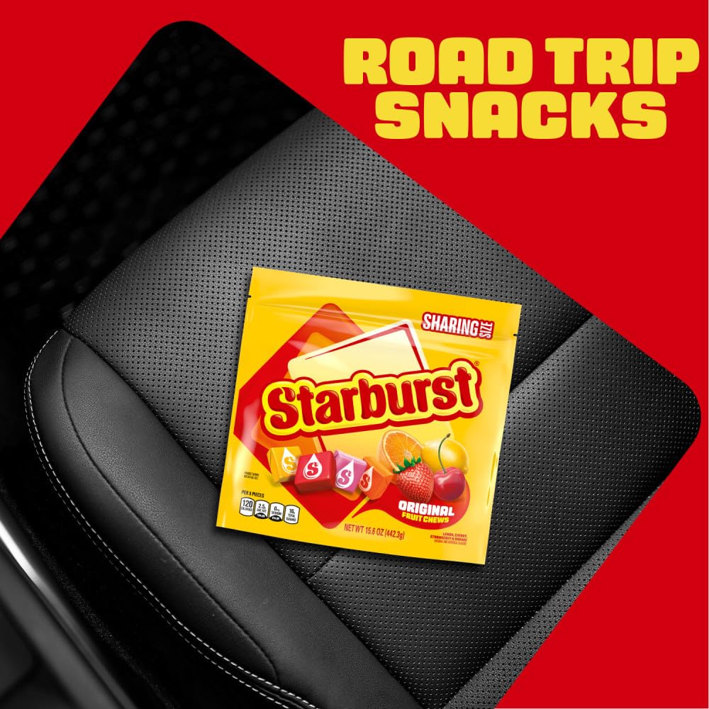 STARBURST | FaveREDS, Original Jelly Beans and Fruit Chews Candy | Resealable Bag