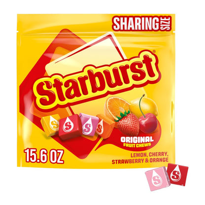 STARBURST | FaveREDS, Original Jelly Beans and Fruit Chews Candy | Resealable Bag