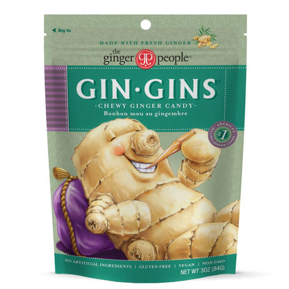 GIN GINS | Original Ginger Chews, Hard Candy and Crystalized Candy