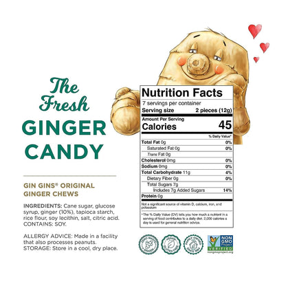 GIN GINS | Original Ginger Chews, Hard Candy and Crystalized Candy