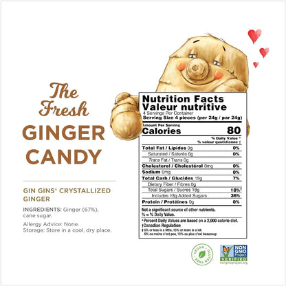 GIN GINS | Original Ginger Chews, Hard Candy and Crystalized Candy