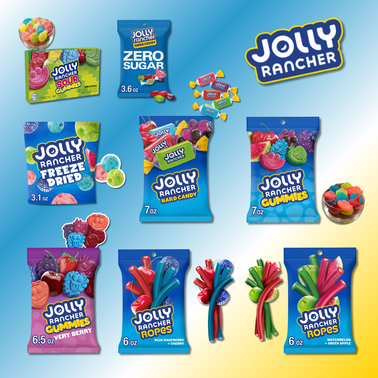 JOLLY RANCHER | Gummies, Ropes and Freeze Dried | Multi-Flavor