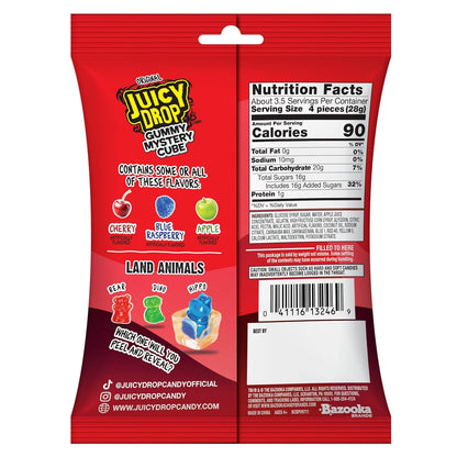 JUICY DROP | Mystery Gummy Candy Cubes | Strawberry and Wild Berry