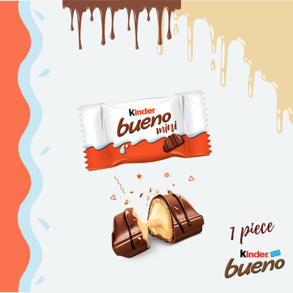Kinder Bueno - Milk Chocolate and Hazelnut Cream - Crispy Chocolate Bite