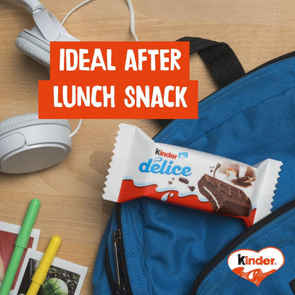 Kinder Delice - Rich & Smooth Milk Chocolate Creamy Pastry Cake Biscuit