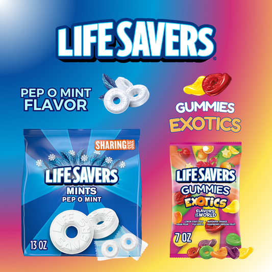 LIFE SAVERS | Pep-O-Mint Breath Mints and Exotics Gummies