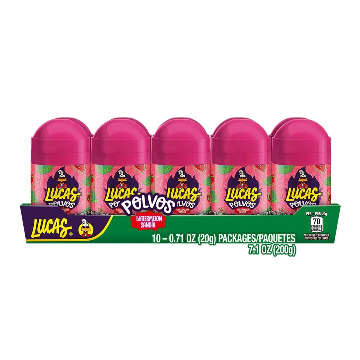 LUCAS | POLVOS | Powder and HOT Liquid (Watermelon and Chamoy)
