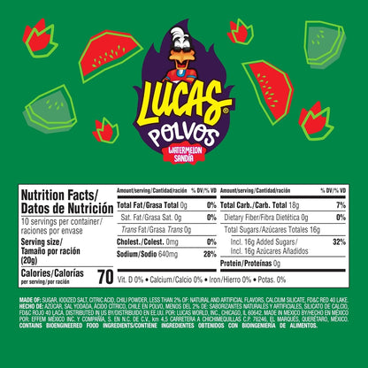 LUCAS | POLVOS | Powder and HOT Liquid (Watermelon and Chamoy)