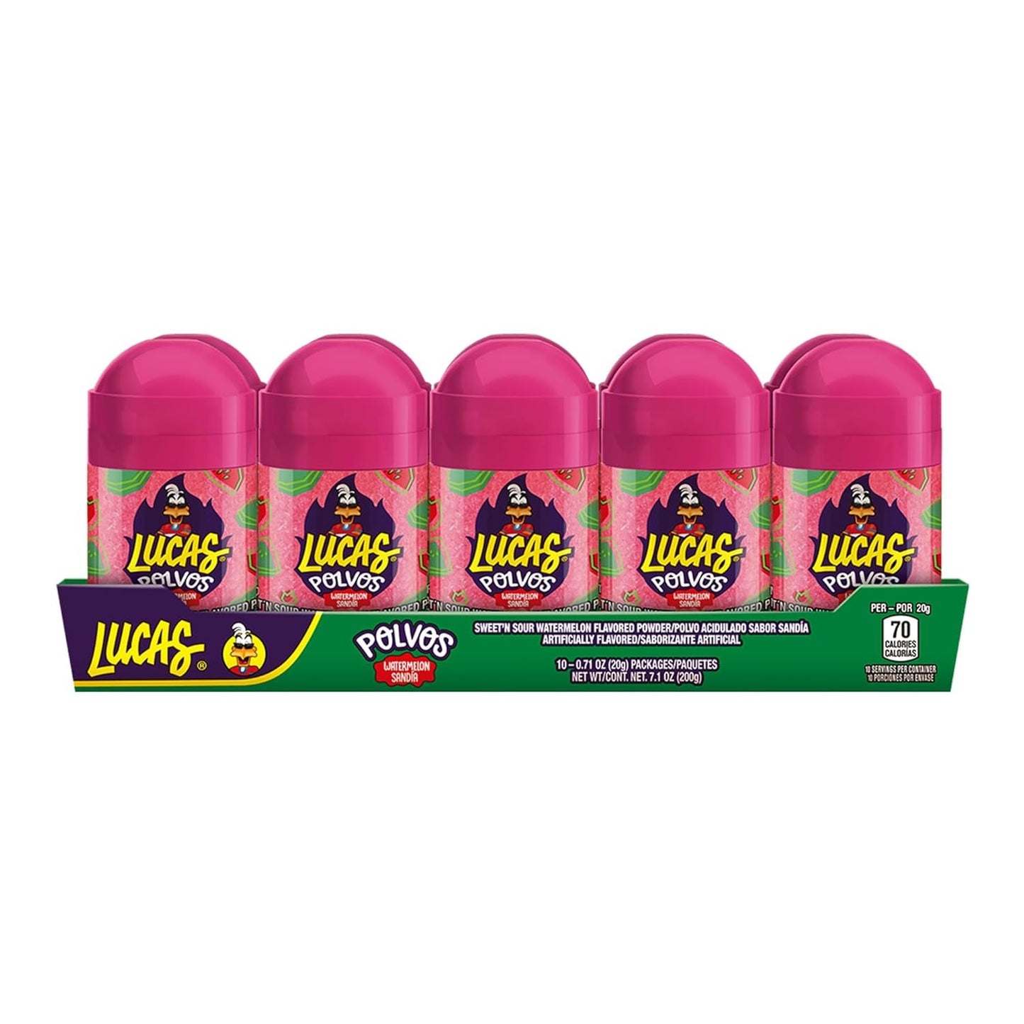 LUCAS | POLVOS | Powder and HOT Liquid (Watermelon and Chamoy)