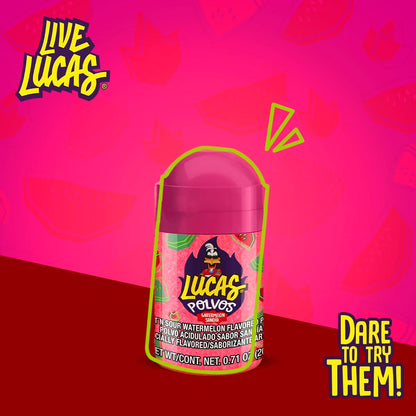 LUCAS | POLVOS | Powder and HOT Liquid (Watermelon and Chamoy)