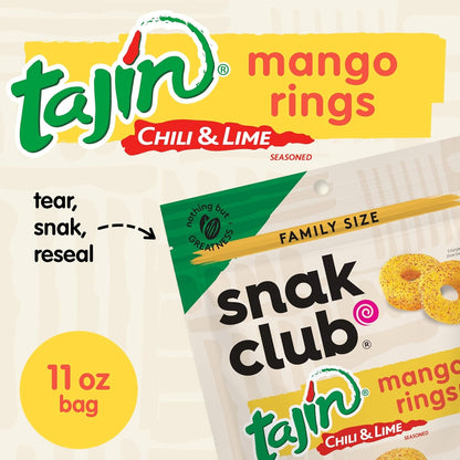 Snak Club | Rings | Sweet and Spicy Gummy Candy| Watermelon, Apple, Mango, Peach and Pineapple