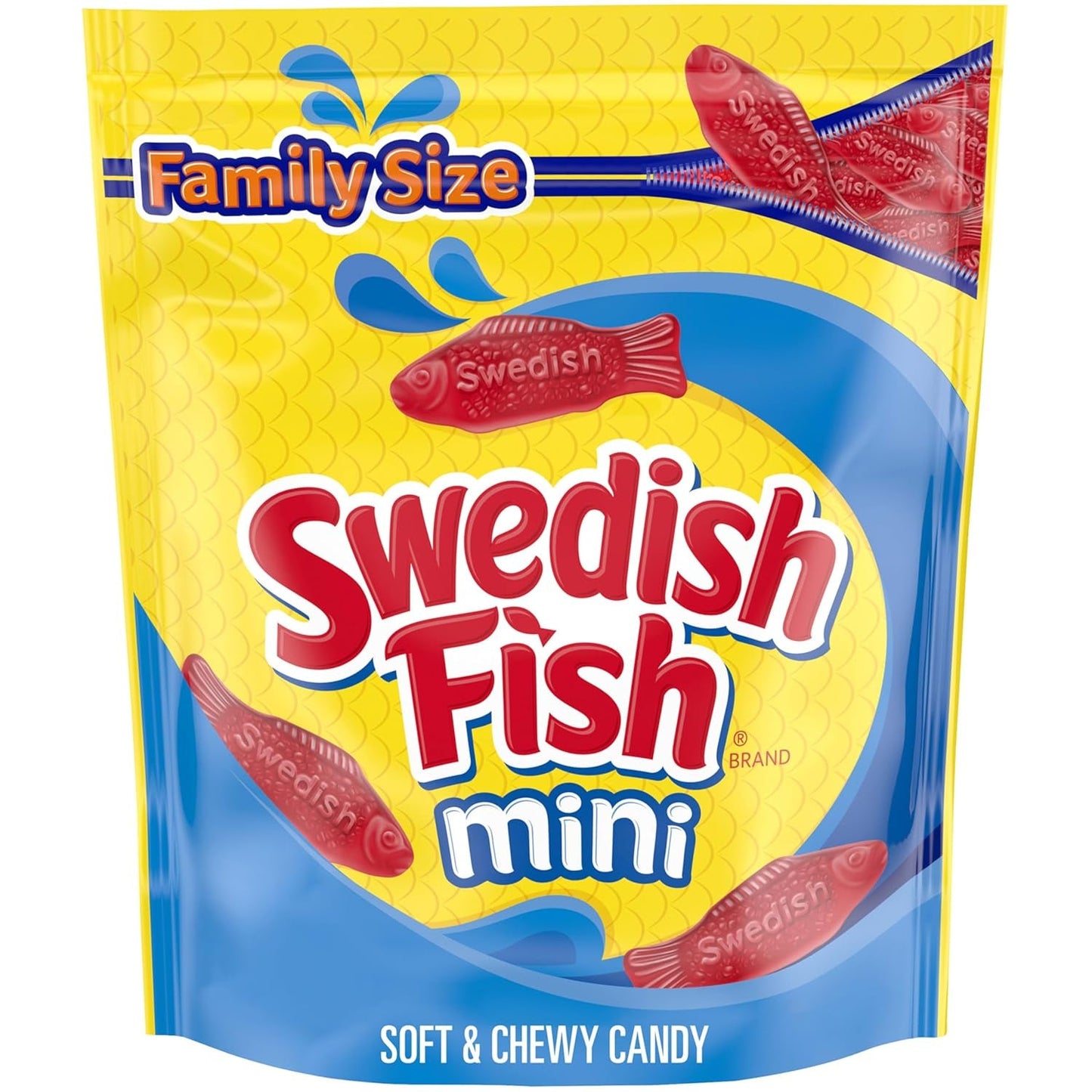 SWEDISH FISH | Mini Soft & Chewy Candy | Family Size 1.8 lb