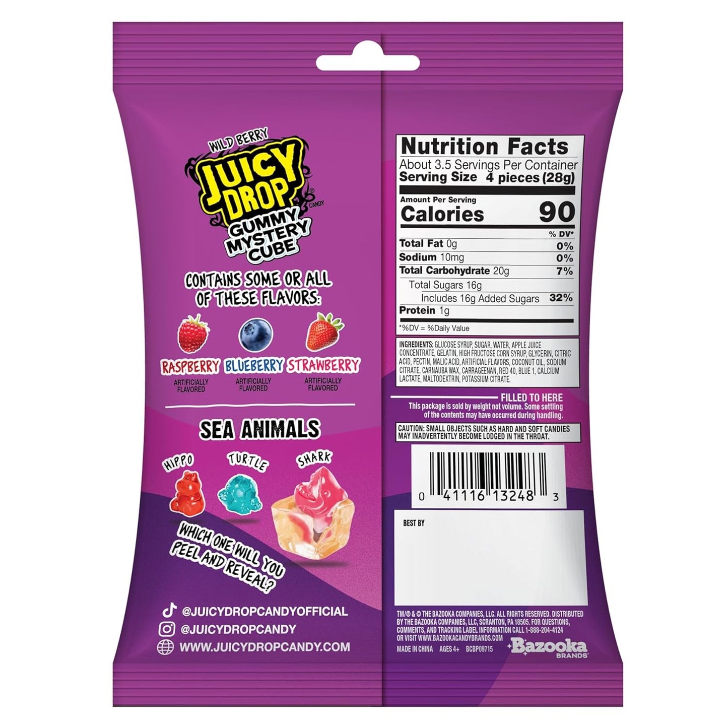 JUICY DROP | Mystery Gummy Candy Cubes | Strawberry and Wild Berry