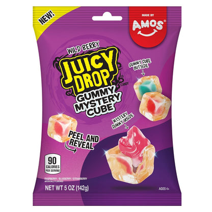 JUICY DROP | Mystery Gummy Candy Cubes | Strawberry and Wild Berry