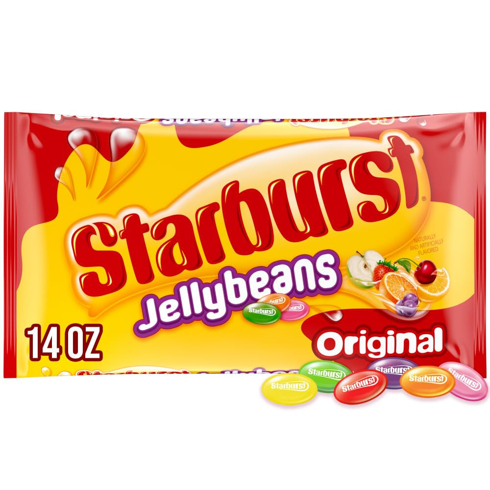 STARBURST | FaveREDS, Original Jelly Beans and Fruit Chews Candy | Resealable Bag